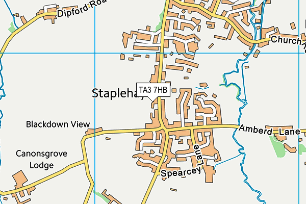 TA3 7HB map - OS VectorMap District (Ordnance Survey)