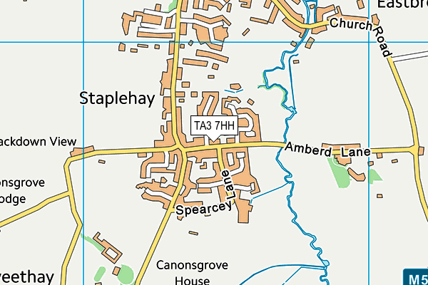 TA3 7HH map - OS VectorMap District (Ordnance Survey)