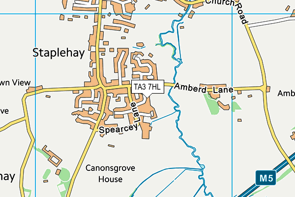TA3 7HL map - OS VectorMap District (Ordnance Survey)
