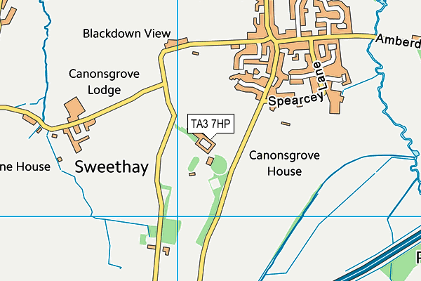 TA3 7HP map - OS VectorMap District (Ordnance Survey)