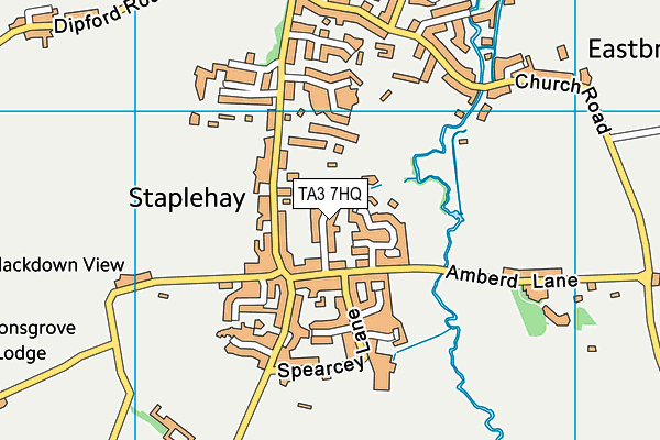 TA3 7HQ map - OS VectorMap District (Ordnance Survey)