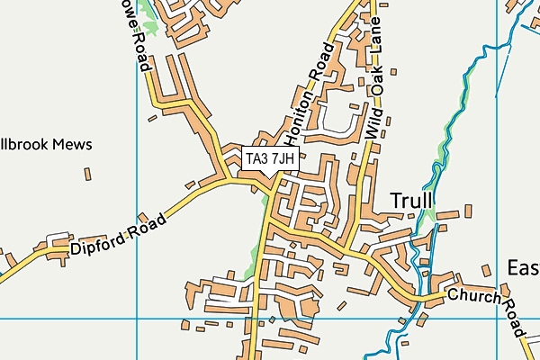 TA3 7JH map - OS VectorMap District (Ordnance Survey)