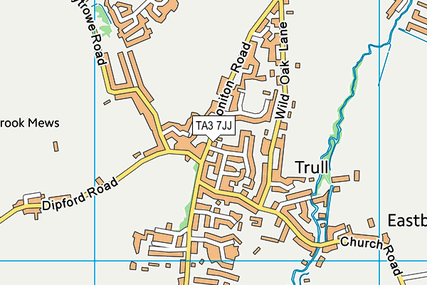 TA3 7JJ map - OS VectorMap District (Ordnance Survey)