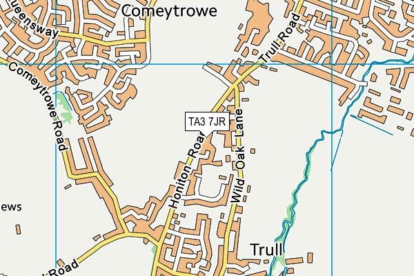TA3 7JR map - OS VectorMap District (Ordnance Survey)