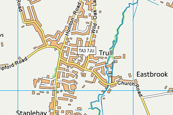 TA3 7JU map - OS VectorMap District (Ordnance Survey)