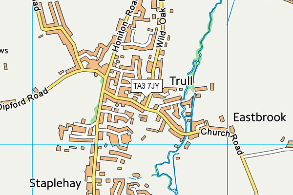 TA3 7JY map - OS VectorMap District (Ordnance Survey)