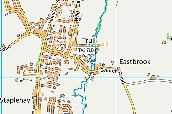 TA3 7LB map - OS VectorMap District (Ordnance Survey)