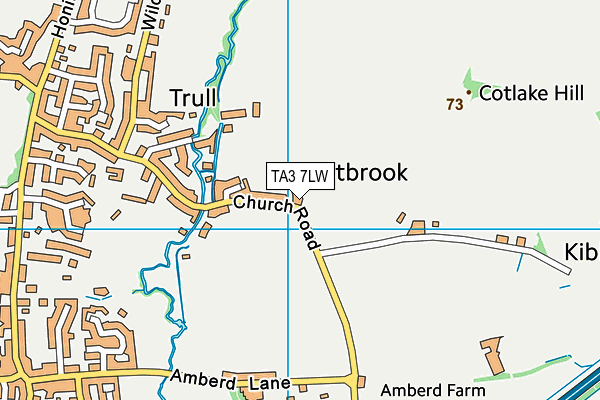 TA3 7LW map - OS VectorMap District (Ordnance Survey)