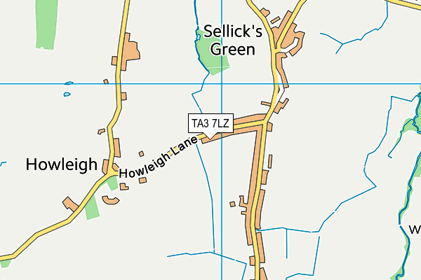 TA3 7LZ map - OS VectorMap District (Ordnance Survey)