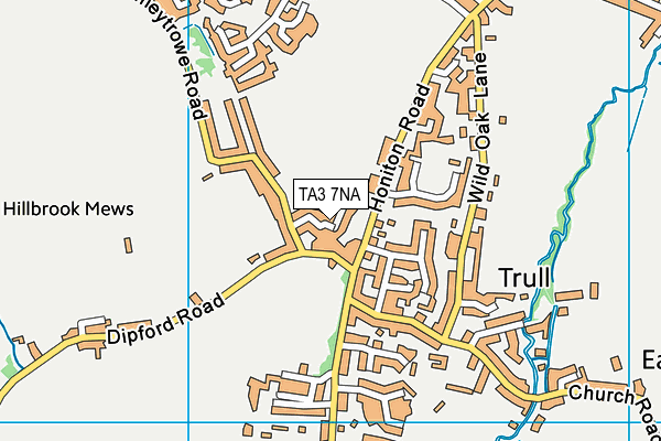 TA3 7NA map - OS VectorMap District (Ordnance Survey)