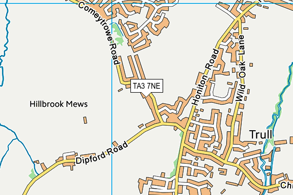 TA3 7NE map - OS VectorMap District (Ordnance Survey)