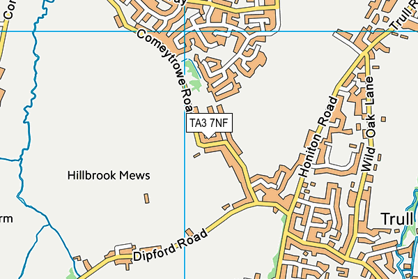 TA3 7NF map - OS VectorMap District (Ordnance Survey)