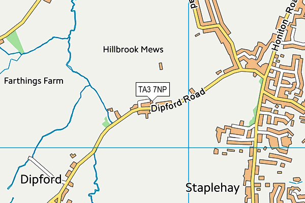 TA3 7NP map - OS VectorMap District (Ordnance Survey)
