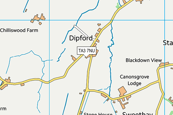 TA3 7NU map - OS VectorMap District (Ordnance Survey)