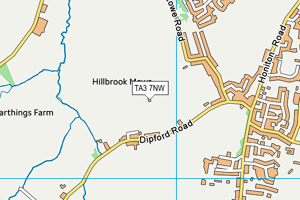 TA3 7NW map - OS VectorMap District (Ordnance Survey)