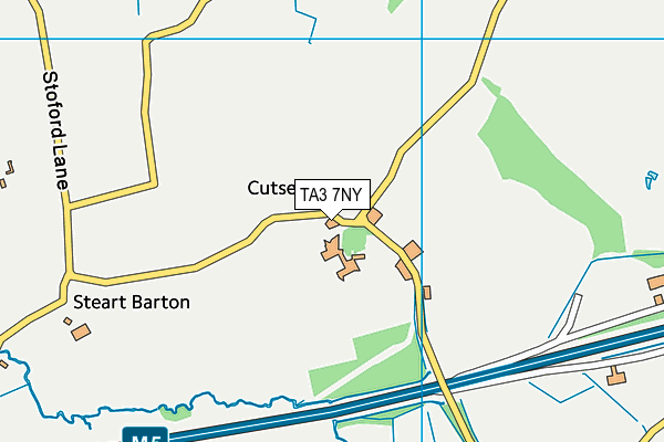 TA3 7NY map - OS VectorMap District (Ordnance Survey)