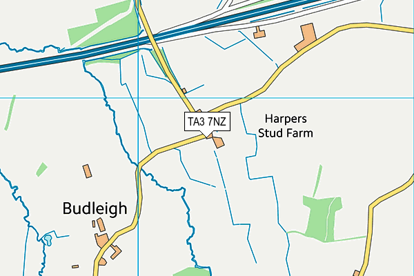 TA3 7NZ map - OS VectorMap District (Ordnance Survey)