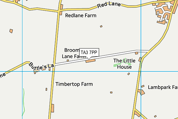 TA3 7PP map - OS VectorMap District (Ordnance Survey)