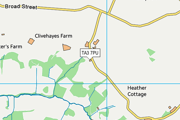 TA3 7PU map - OS VectorMap District (Ordnance Survey)