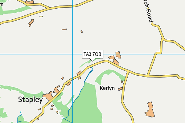 TA3 7QB map - OS VectorMap District (Ordnance Survey)