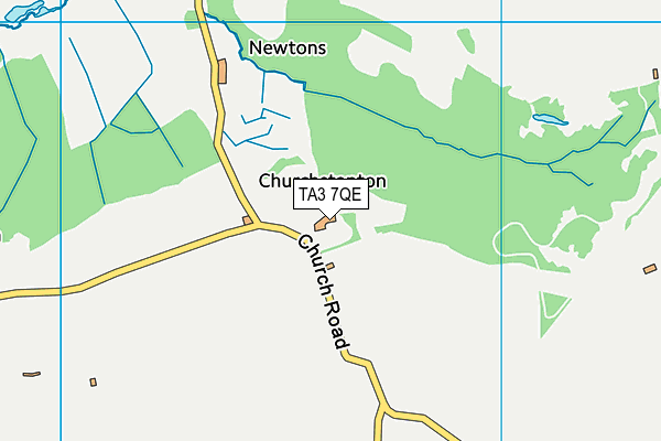 TA3 7QE map - OS VectorMap District (Ordnance Survey)