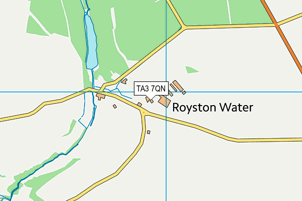 TA3 7QN map - OS VectorMap District (Ordnance Survey)