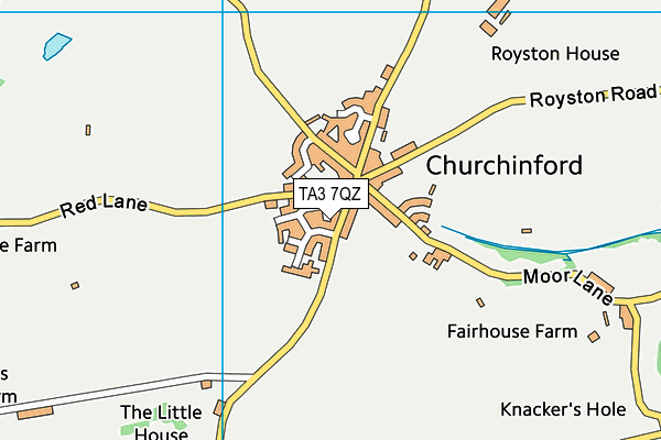 TA3 7QZ map - OS VectorMap District (Ordnance Survey)