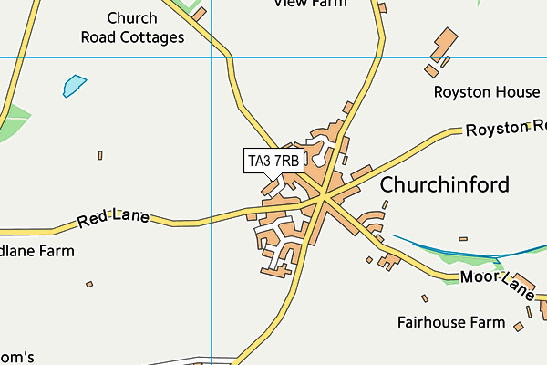 TA3 7RB map - OS VectorMap District (Ordnance Survey)