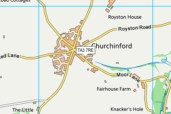 TA3 7RE map - OS VectorMap District (Ordnance Survey)