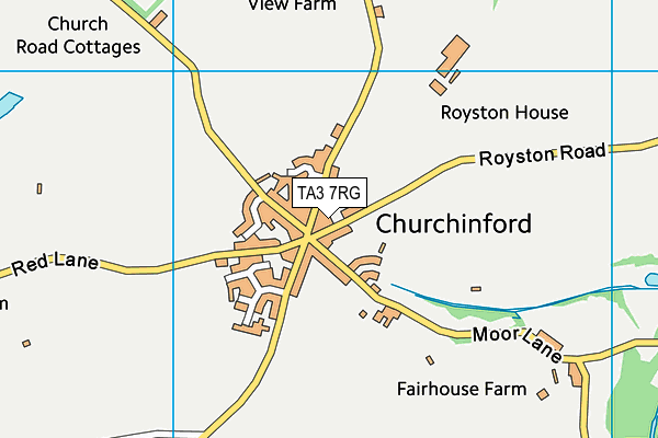 TA3 7RG map - OS VectorMap District (Ordnance Survey)