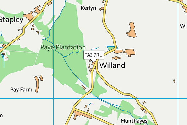 Churchstanton Primary School map (TA3 7RL) - OS VectorMap District (Ordnance Survey)