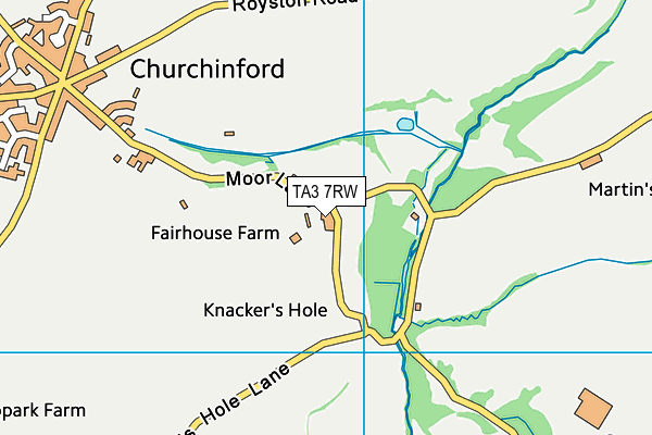 TA3 7RW map - OS VectorMap District (Ordnance Survey)