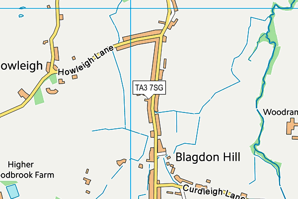 TA3 7SG map - OS VectorMap District (Ordnance Survey)