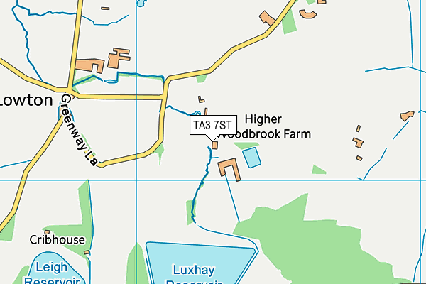 TA3 7ST map - OS VectorMap District (Ordnance Survey)