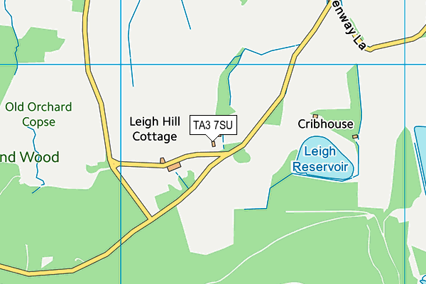 TA3 7SU map - OS VectorMap District (Ordnance Survey)