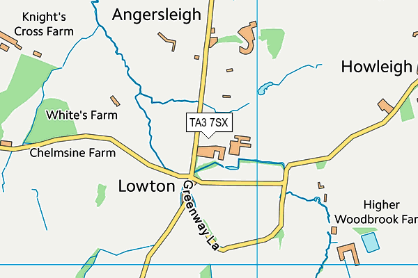 TA3 7SX map - OS VectorMap District (Ordnance Survey)