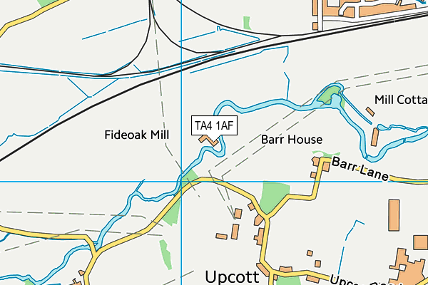 TA4 1AF map - OS VectorMap District (Ordnance Survey)