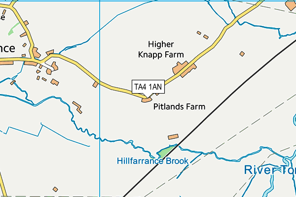 TA4 1AN map - OS VectorMap District (Ordnance Survey)