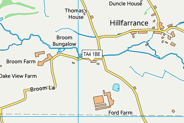 TA4 1BE map - OS VectorMap District (Ordnance Survey)