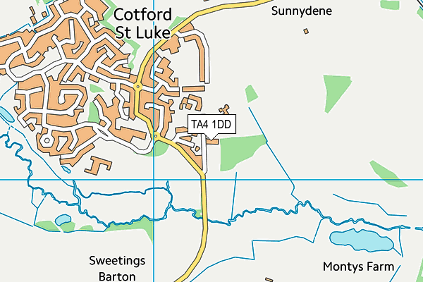 TA4 1DD map - OS VectorMap District (Ordnance Survey)