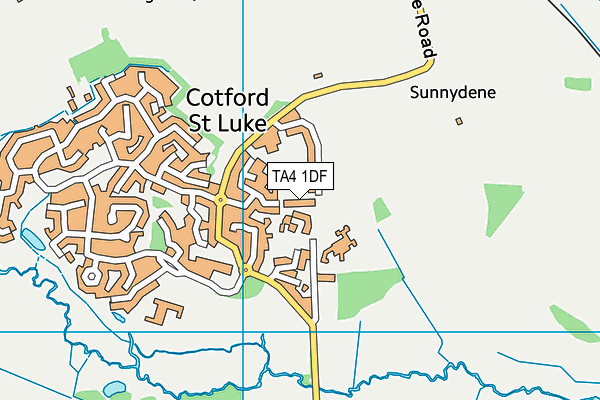 TA4 1DF map - OS VectorMap District (Ordnance Survey)