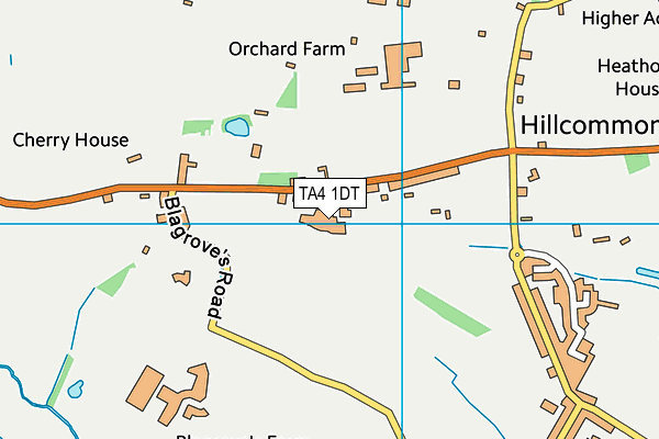 TA4 1DT map - OS VectorMap District (Ordnance Survey)