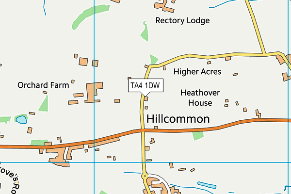 TA4 1DW map - OS VectorMap District (Ordnance Survey)