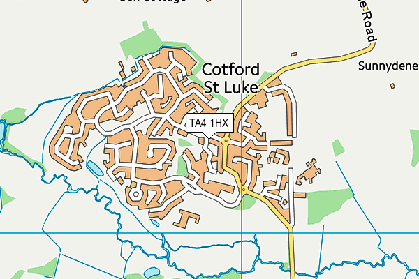 TA4 1HX map - OS VectorMap District (Ordnance Survey)