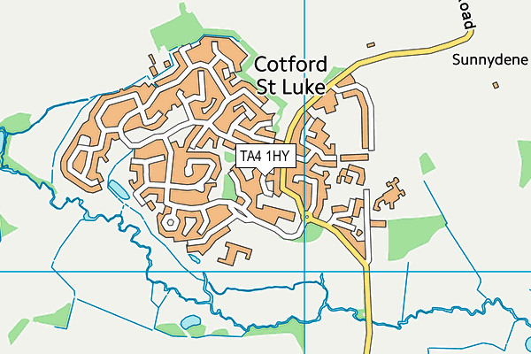 TA4 1HY map - OS VectorMap District (Ordnance Survey)