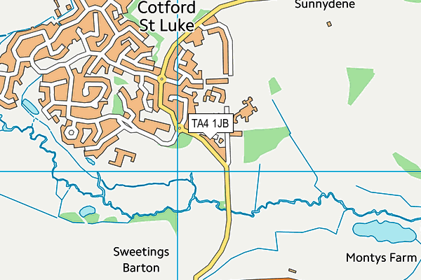 TA4 1JB map - OS VectorMap District (Ordnance Survey)