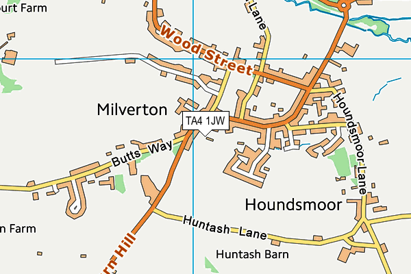 TA4 1JW map - OS VectorMap District (Ordnance Survey)