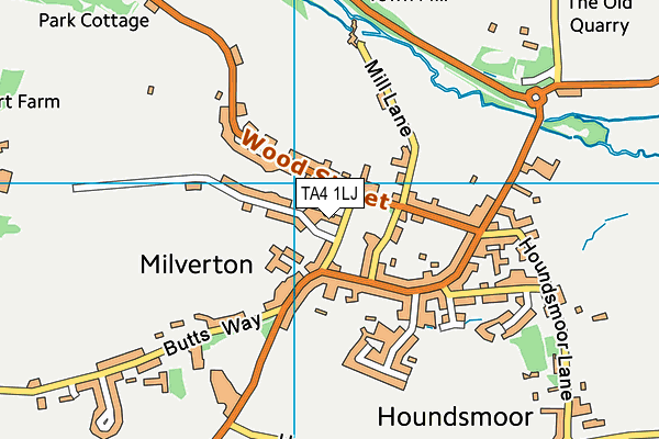 Map of MILVERTON STUDIO LTD at district scale