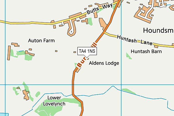 TA4 1NS map - OS VectorMap District (Ordnance Survey)