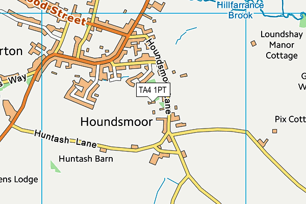 TA4 1PT map - OS VectorMap District (Ordnance Survey)